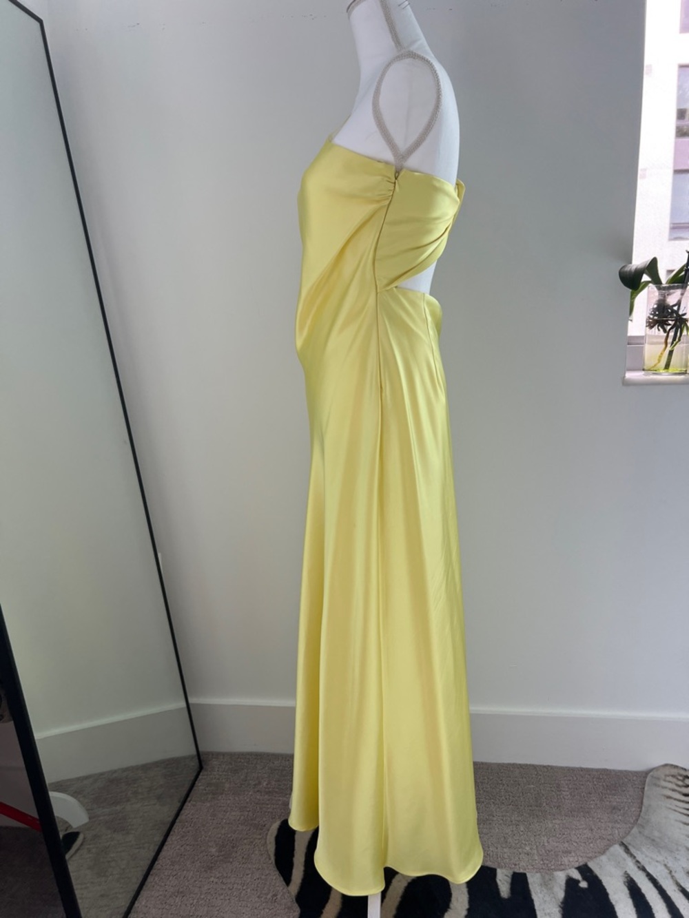 Zara One-Shoulder Satin Gown - Picture 2 of 6